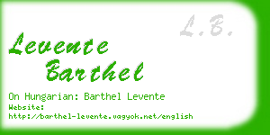 levente barthel business card